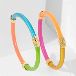 Charm Bracelets Trendy 2023 Creative Multicolors Patchwork Silicone Bracelet Y2K Girls Dopamine Glitter Jelly Tube Bangle Friendship Gift
