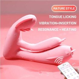 Leg Massagers Adt Masr Wireless Bluetooth Remote Control App Dildo Wearable Vaginal Panties Rabbit Vibrators Women Clitoris Masturba Dhmxe