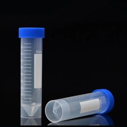 wholesale 50ml Plastic Screw Cap Flat Bottom Centrifuge Test Tube with Scale Free standing Centrifugal Tubes Laboratory Fittings ZZ
