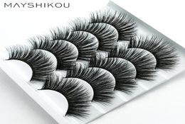 MAYSHIKOU 3D 5 Pairs EyelashesExtension NaturalThick Style Fales Eye lashes Wispy Makeup Beauty Tools Synthetic Hair Faux Mink H6761308