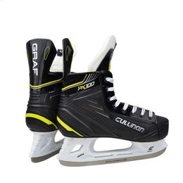 Ice Skates Graf Ice Hockey Knife Skating Sneakers Ice Skate Shoes Leather Ice Blade Real Ice Skates Shoes Adult Child Indoor Ice Sports 231109