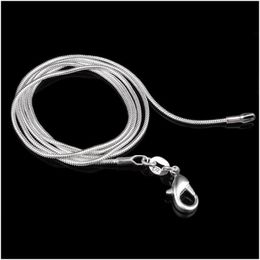 Chains Top Quality Smooth Snake Necklace Lobster Clasps Chain Jewelry Findings Size 1 Mm 16Inch 24Inch 832 Q2 Drop Delivery Dhgarden Dhagp