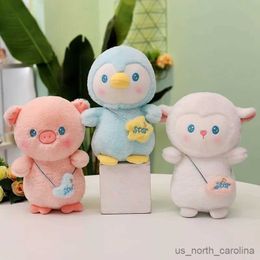 Stuffed Plush Animals 25cm Penguin Sheep Pig Small Soft Plush Toys Cute Cartoon Small Stuffed Baby Kids Lovely Dolls