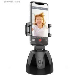 Selfie Monopods Q1 Automatic Smart Selfie Stick 360 Degree Rotation Mobile Phone Holder Face Tracking Camera Gimbal For Video Recording Live Q231110