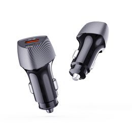 38W Dual USB Flash Charging Multiple Protection Safe Car Charger PD Car Chargers Fully Compatible CC50-1A1C