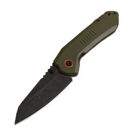 CK6280 Folding Knife 8Cr13Mov Black Stone Wash Tanto Blade Green G10 Handle Outdoor Camping Hiking Survival Folding Knives with Retail Box