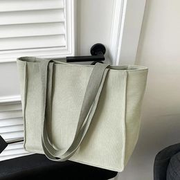 Evening Bags Large Capacity Corduroy Shoulder Women Fashion Leisure College Style Designer Handbags Shopper Totes