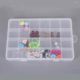 Jewellery Pouches 22 Slots Transparent Storage Box Ring Earring Beads Portable Plastic Organiser Case Craft Container