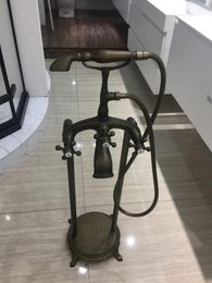 Bathroom Shower Sets Antique Floor Mounted Bath Faucet Clawfoot Bathtub Philtre Tub Freestanding Sprayer 02222