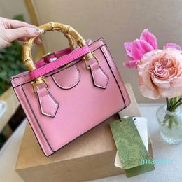 2023-Designers Bags Women Bamboo Joint Handbag Color Matching Buckles Large Capacity Ladies Shopping Bag Vintage Style Fashion Totes