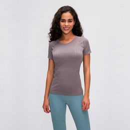 Women's Shapers Sports Fitness Clothing Ladies Quick-drying T-shirt Running Short Sleeve Tights Sexy Breathable