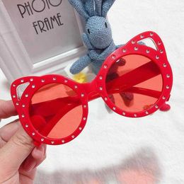 Korean Style Kids Sunglasses Personality Spot Drill Bear Cute Fox Ears Baby Tide