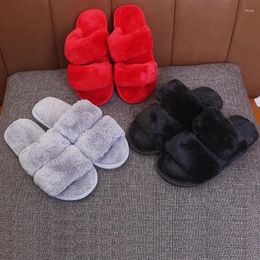 Slippers Women 2023 Autumn And Winter Korean Version Of Leisure Home Cotton Drag Pile Comfortable Flat