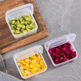 Storage Baskets 2PCS transparent butter cheese storage box portable refrigerant fruit and vegetable fresh manager