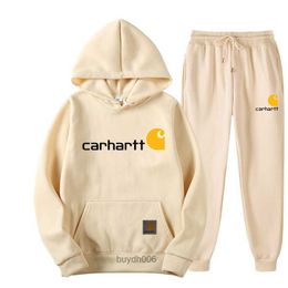 Bwr0 2023 Autumn Winter Men's and Women's Fashion Hoodies North American High Street Brand Carharthoodie Two Piece Mango Letter Sweater Plush
