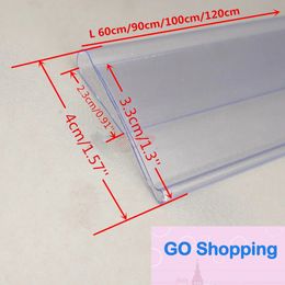 All-match Plastic PVC Shelf Data Strips S N Type on Mechandise Price Talker Sign Display Label Card Holder for Store Glass Rack 100pcs