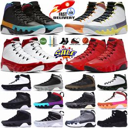 Jumpman 9 Men Basketball Shoes 9s Fire Red Olive Concord Particle Grey Unc Change The World Chile Blue Bred Patent Anthracite Mens Trainers Sports Sneakers
