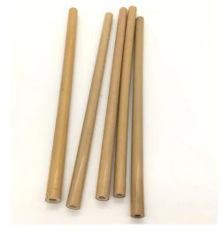 20cm Reusable Bamboo Straws Eco Friendly Handcrafted Natural Drinking Straw Yellow Colour LL