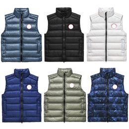 Colours 2024 Designer Mens Vests 6 Clothes Top Quality Canada Mens Gilet White Duck Down Jacket Casual Body Warmer Womens Vest Ladys Vests Highend Body Warmers Winter C