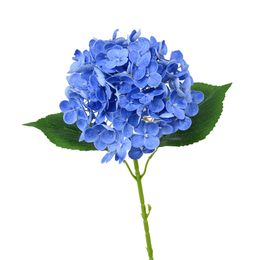 Hot Trend Real Touch Artificial Hydrangea Long Stem Latex Hydrangea Single Branch Home Wedding Garden Party Office Decoration