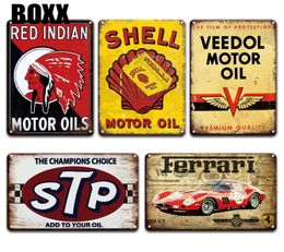 INDIAN POWERLUBE Motorcycles Metal Sign Vintage Garage Home Decor BP NGK Pinup Girl Poster Tin Signs Metal Wall Art Stickers5392029