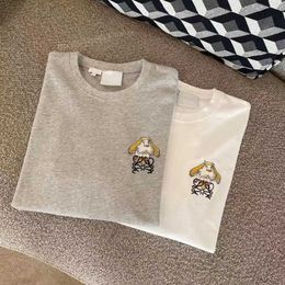 Womens Designer t shirt tracksuit Family 23 Spring/Summer Embroidery on the Chest Dog Mobile Castle Round Neck T-Shirt Top Half Sleeve Women