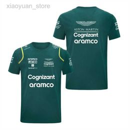 Men's T-Shirts Camisetas De Aston Martin F1 Para Hombre Y Mujer Camisa Deportiva Con Cuello ReDondo Y De Coche De Carreras Del Equipo F M230409