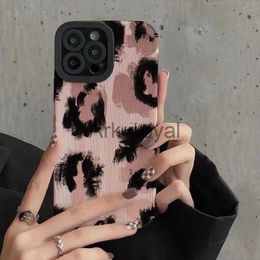 Cell Phone Cases Full Vintage Leopard Kiss Print Case For iPhone 15 Pro Max 14 11 12 13 7 8 Plus Mini X XS XR Soft Silicone Shockproof Back Cover J231110