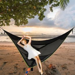 Portable OutdoorCamping Hammock Giant Aerial Camping Hammock Travel Sleeping Swing Bed Multi-Person Outdoor Triangle Hammock