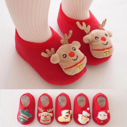 First Walkers Christmas Baby Socks Shoes Born Warm Anti-slip Crib Floor Children Boy Toddler Foot Girl Infant Cute Xmas Kids Slippers