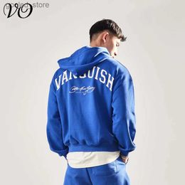 Men's Hoodies Sweatshirts Men's Hoodie Men Clothing OVERSIZED PULLOVER HOODIE Gym Running Training Cotton Round Neck Long Sleeve loose coat Sportswear Q231110