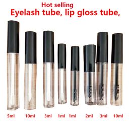 lipcare packaging Monochrome 1.2.3.10ml Empty Tube Lipstick Brush Stick Cosmetic Container Lipstick Reusable DIY Lipstick Packaging
