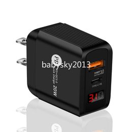 Fast Quick Type c USB C Charger Eu US UK Led QC3.0 PD Type-c Wall Charger For IPhone 11 12 13 14 15 Samsung S20 S10 S21 htc B1