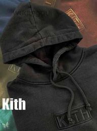 Embroidery Kith Hoodie Sweatshirts Men Women Box Hooded Sweatshirt Quality Inside Tag 211221 9ODO