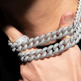 Designer Jewellery Hip Hop Custom Jewellery Necklace 925 Silver Moissanite Diamond Miami Cuban Link Chain