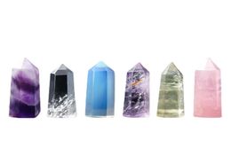 45cm Natural Crystal Pillar Arts Energy stone Wand reiki Healing Obelisk Quartz Tower Gemstone Crystal Point More than 40 varieti8149110