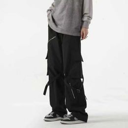 Men's Pants Hip Hop Cargo Pants Men Streetwear Joggers Fashion Sweatpants Male Casual Harem Trousers Men Woman Harajuku Pants Side Poet Z0410