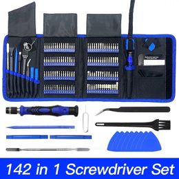 Screwdrivers Taihom Precision Screwdriver Set 142 in 1 Set Magnetic Bit Torx Slotted Head for PC Laptop Phone Glasses Hand Tool Bag 230410