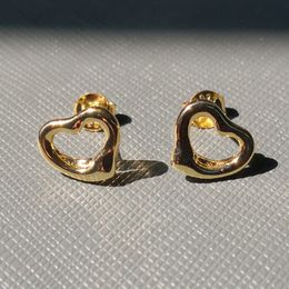 S925 sterling silver sweet heart designer stud earrings for women luxury brand letters cute OL engagement asymmetrical ear rings love earring designer jewelry tif
