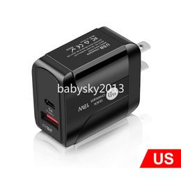 High Speed 25W 20W 18W Eu US AC Home Travel PD Charger USb-C Type c Power Adatpers For IPhone 15 11 12 13 14 Samsung S10 S20 htc B1