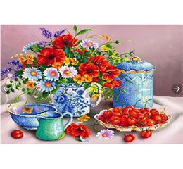 Diy 5d Partial Diamond Paintings Round Diamond Rhinestone Embroidery Cross Stitch Kit Flowers Patterns Home Mosaic Decoration Diam8305756