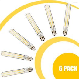 6Pc 60W T30 Tubular Bulb 120V 220V LED Edison Style Lights Bombillas E26 E27 Base Decor Chandelier Lighting Long Filament