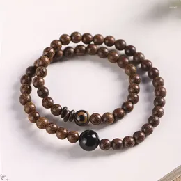 Strand Natural Buddhist Bead Bracelet Multi-layered Handmade Wrist Mala With Prayer Beads For Men And Women