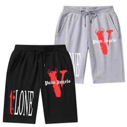 2023 vlone mens tshirt fashion design pants high street letter printing casual pants sports versatile shorts unisex summer beach pants