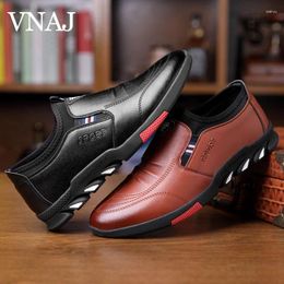 Dress Shoes VNAJ Leather For Men Spring Men's Business Casual Soft-Soled Non-Slip Breathable All-Match Footwear Loafers Zapatos