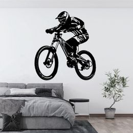 Wall Stickers Mountain Bike Extreme Off Road Sticker Road Sports Competition Youth Boys Garage Decoration Vinyl Decal Gift 230410