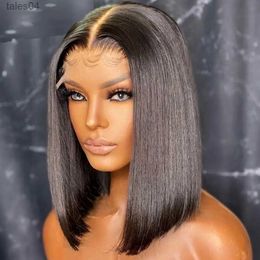 Synthetic Wigs Straight Hair 4x4 Lace Closure Bob Wig Remy Brazilian Human Hair Wigs For Women Straight Hair Bob Wig Transparent Swiss Lace YQ231110