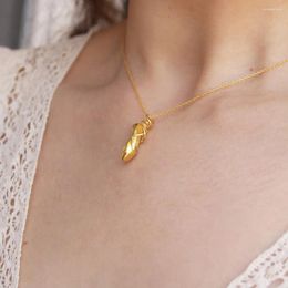 Pendant Necklaces Temperament Ballet Slippers Shoes Necklace For Women Girls Gold Plated Ballerina Clavicle Chain Jewelry Gifts