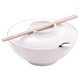 Bowls Instant Noodle Bowl Ramen Noodles Choptick Spoon Japanese Style Chopsticks Soup Lid