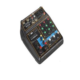 Freeshipping TU04 Portable Audio Mixer for Radio Station 4-channel USB interface with Bluetooth Lwtwx